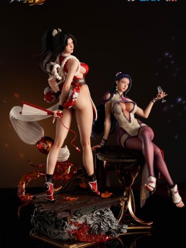 PiJi Studio King of Fighters XIV Mai Shiranui & Luong Hot Sexy 1/4 Statue